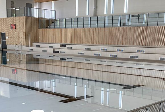 Movable floor with flap for Centre Aquatic au Fil de L&#8217;O